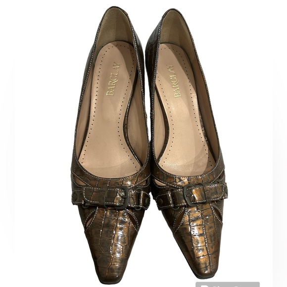 Barclay Faux Snake Skin Heels - Picture 3 of 6